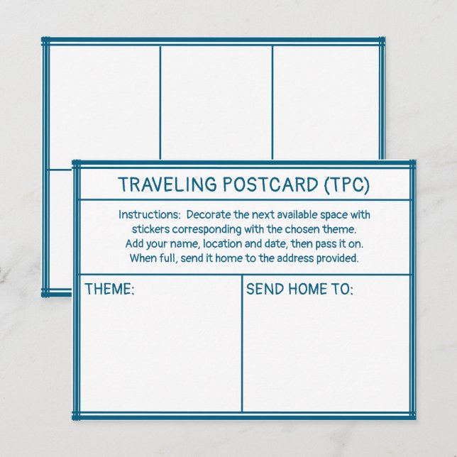 TARJETA POSTAL VIAJERA (TPC) (Anverso / Reverso)