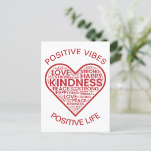 Tarjeta postal Vibraciones Positivas Vida Positiva