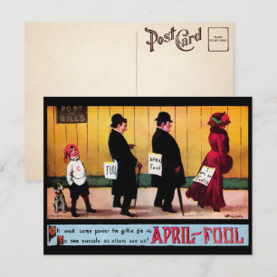 Tarjeta postal victoriana del Día de los Inocentes