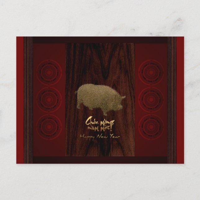 Tarjeta postal vietnamita para el año del cerdo de (Anverso)