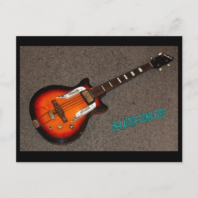 Tarjeta postal Vintage '64 Airline Bass (Anverso)