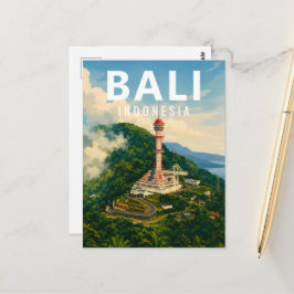 Tarjeta Postal Vintage Bali – Torre Turyapada Bule