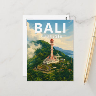 Tarjeta Postal Vintage Bali – Torre Turyapada Bule