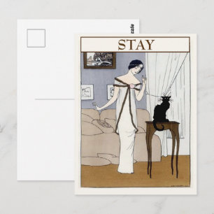 Tarjeta postal vintage CAT, cambiar texto