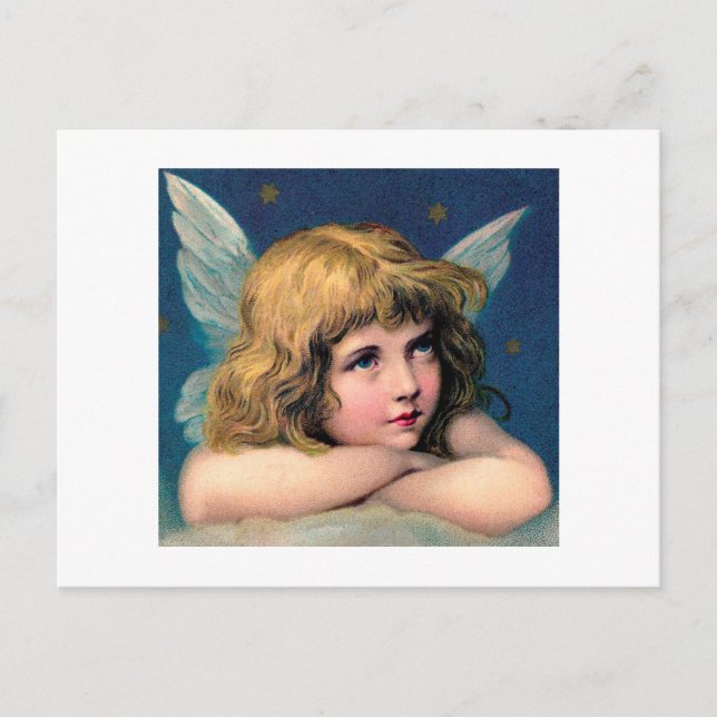 TARJETA POSTAL : VINTAGE CHRISTMAS ANGEL/CHERUB (Anverso)