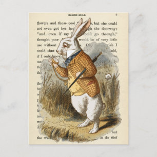 Tarjeta postal vintage de Alicia en el país de las