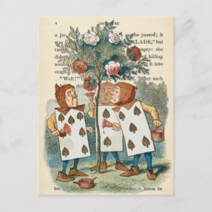 Tarjeta postal vintage de Alicia en el país de las