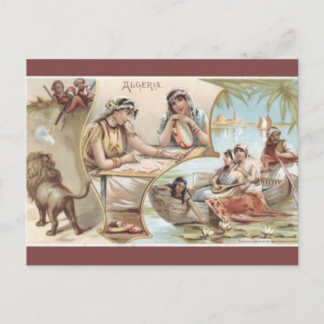 Tarjeta postal vintage de Argelia (Anverso)