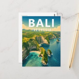 Tarjeta Postal Vintage de Bali – Costa del Acantil
