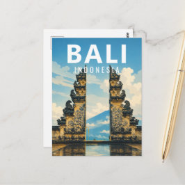 Tarjeta Postal Vintage de Bali – Puerta del Cielo