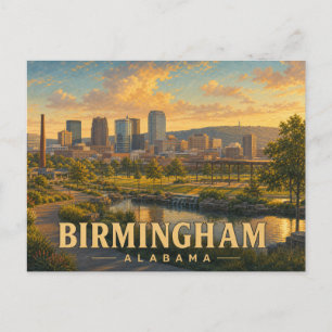 Tarjeta postal vintage de Birmingham Alabama