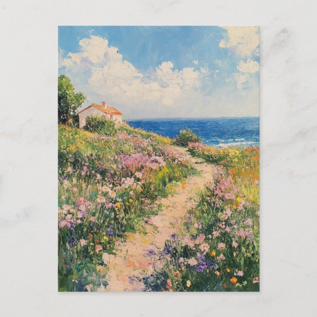 Tarjeta postal vintage de Claude Monet (Anverso)
