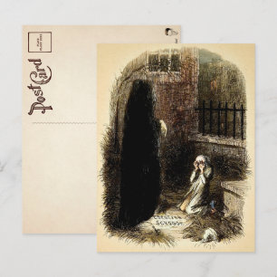Tarjeta postal vintage de Ebenezer Scrooge