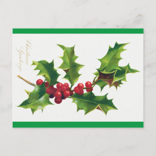 Tarjeta postal vintage de felicitaciones navideñas