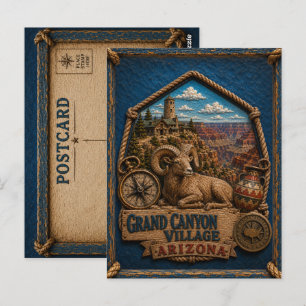 Tarjeta postal vintage de Grand Canyon Village Ari