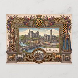 Tarjeta postal vintage de Kilkenny Irlanda patrimo
