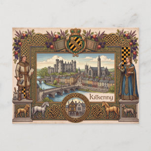 Tarjeta postal vintage de Kilkenny Irlanda patrimo