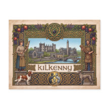 Tarjeta postal vintage de Kilkenny Irlanda patrimo