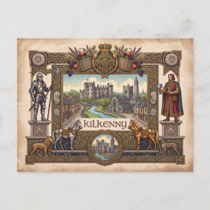Tarjeta postal vintage de Kilkenny Irlanda patrimo