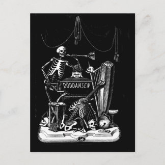 tarjeta postal vintage de la banda skeleton