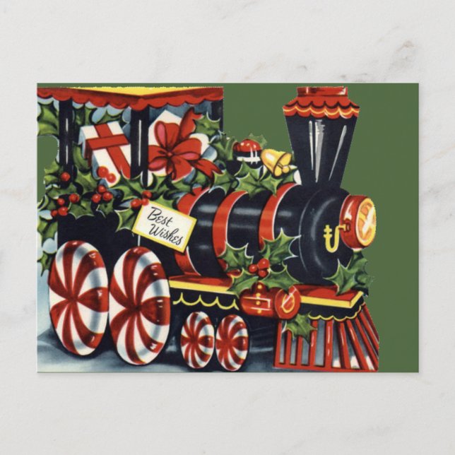 Tarjeta postal vintage de Navidad (Anverso)