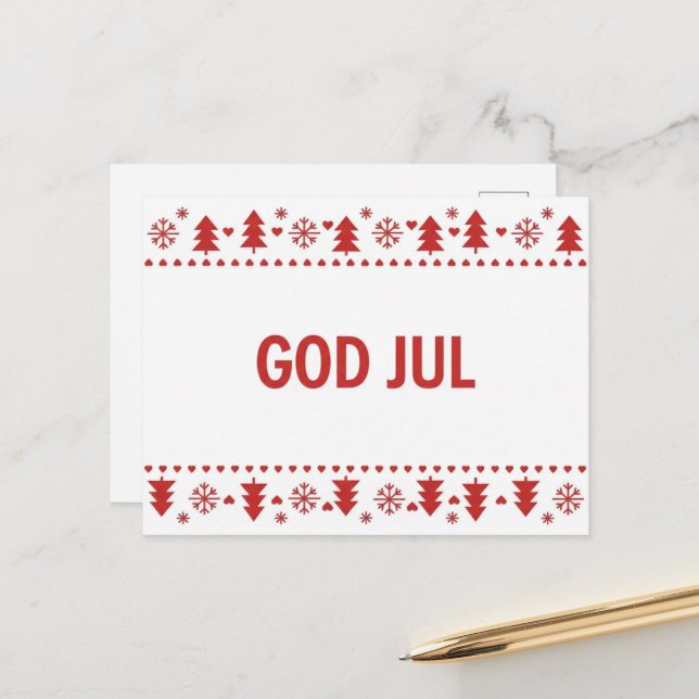 Tarjeta postal vintage de Navidad (Anverso/Reverso In Situ)