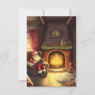 Tarjeta postal vintage de Navidad de Papá Noel