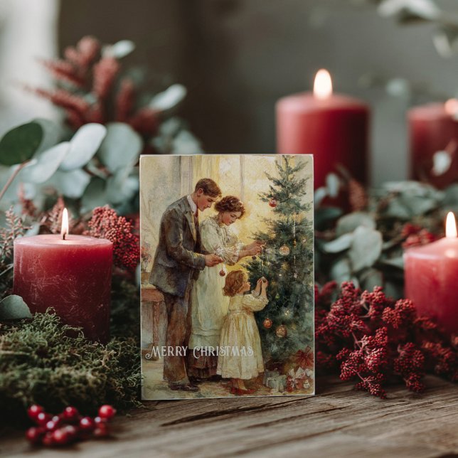 Tarjeta postal vintage de Navidad victoriana (Subido por el creador)