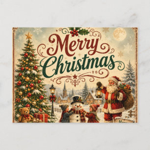 tarjeta postal vintage de niños de navidad