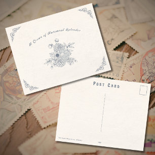 Tarjeta Postal Vintage de Otoño de la Era Victoria