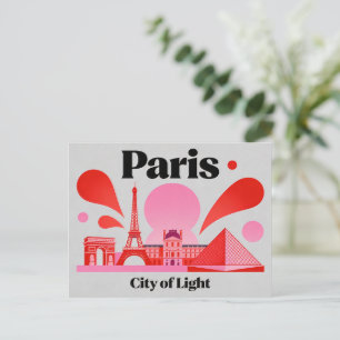 Tarjeta postal vintage de París Ciudad de la Luz