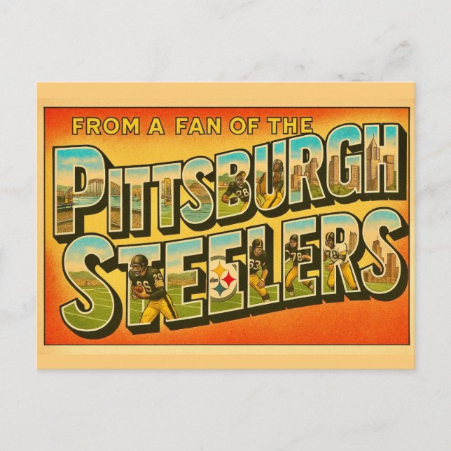 Tarjeta postal vintage de Pittsburgh (Anverso)