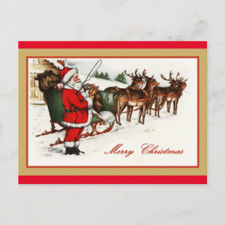 Tarjeta postal vintage de Santa