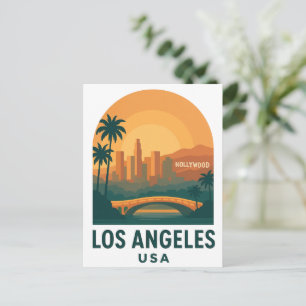 Tarjeta postal vintage de viaje a Los Ángeles – Ci