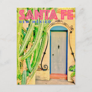Tarjeta postal vintage de viaje a Santa Fe
