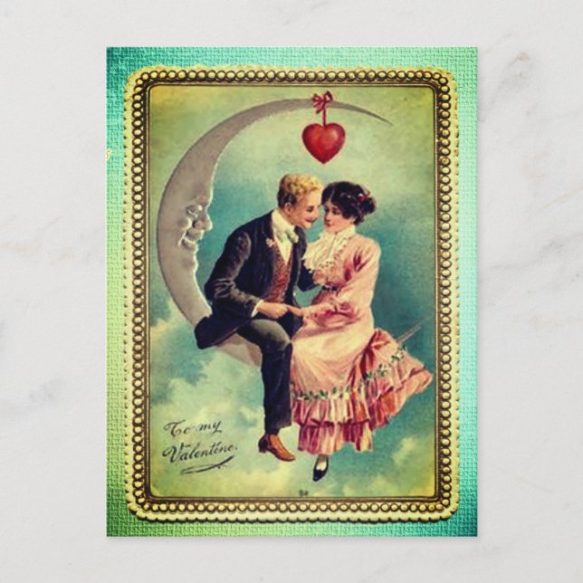 Tarjeta postal vintage del día de San Valentín (Anverso)