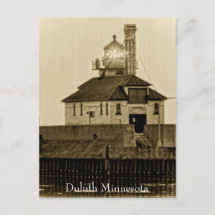 Tarjeta postal vintage del faro de Minnesota