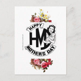 Tarjeta postal vintage Feliz Día de la Madre