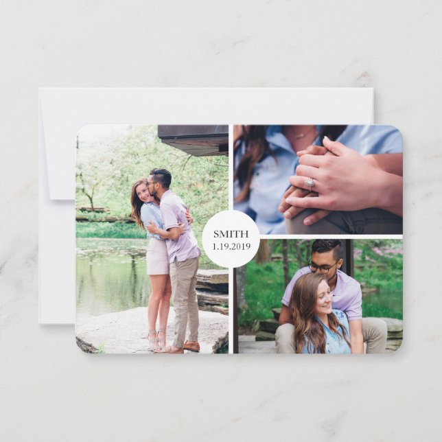 Tarjeta postal Vintage Guardar La Fecha (Anverso)