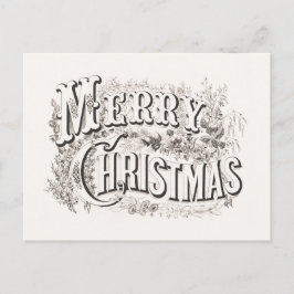 TARJETA POSTAL : VINTAGE MERRY NAVIDAD
