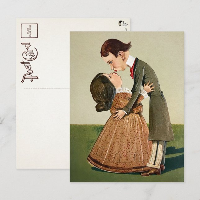 Tarjeta postal Vintage Odd Couple  (Anverso / Reverso)