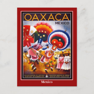 Tarjeta Postal Vintage Viaje México Oaxaca