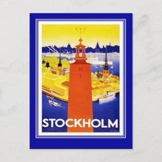 Tarjeta Postal Vintage Viajes Estocolmo