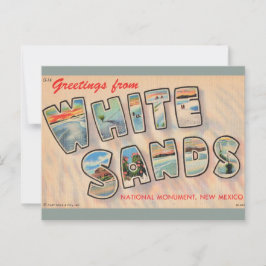 Tarjeta postal Vintage White Sands NM