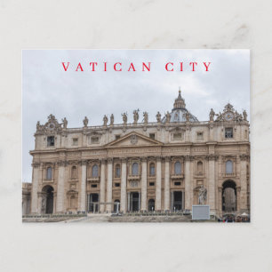 tarjeta postal vista frontal de la Basílica de San