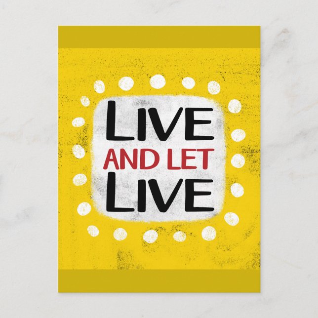 Tarjeta Postal Vive Y Deja Vivir (Anverso)