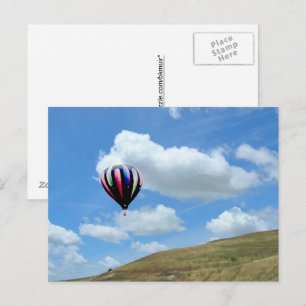 Tarjeta postal - Volando en globo