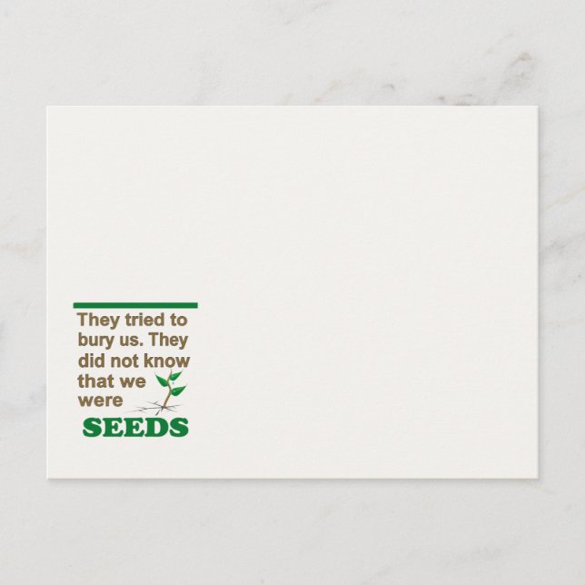 Tarjeta postal VOTE 2018 SEEDS (Anverso)