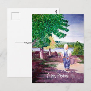Tarjeta postal - Voy a pescar