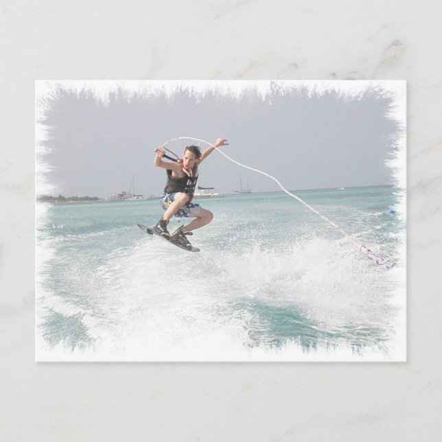 Tarjeta postal Wakeboarding (Anverso)